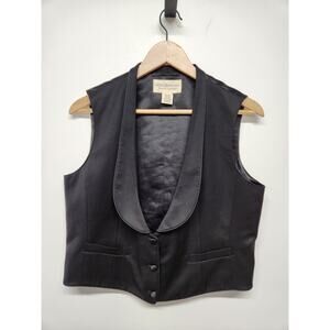 Denim & Supply Ralph Lauren Women's Wool Tuxedo Style Vest, Size XL, In Black